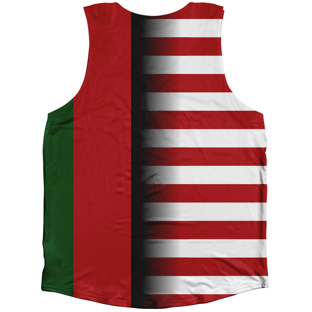 American Flag And Afghanistan Flag Combination Athletic Tank Top