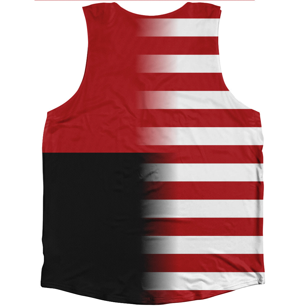 American Flag And Angola Flag Combination Athletic Tank Top