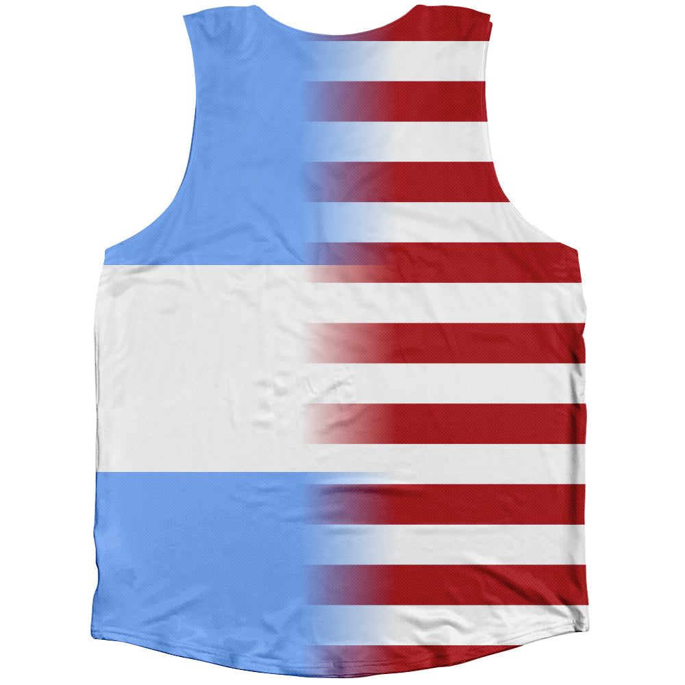 American Flag And Argentina Flag Combination Athletic Tank Top