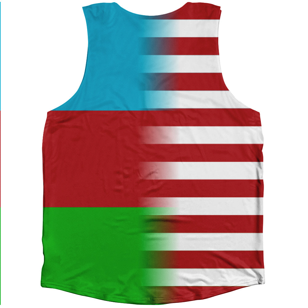 American Flag And Azerbaijan Flag Combination Athletic Tank Top