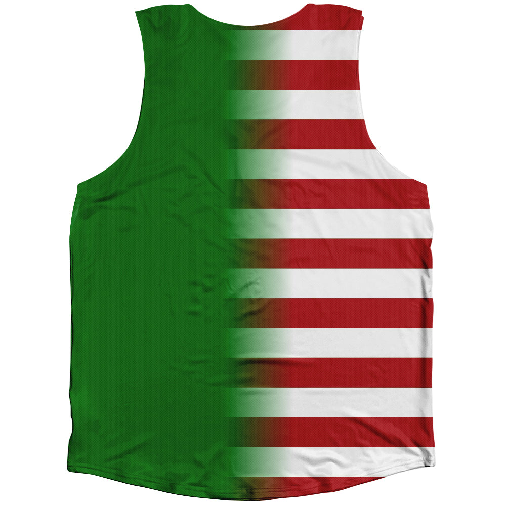 American Flag And Burundi Flag Combination Athletic Tank Top