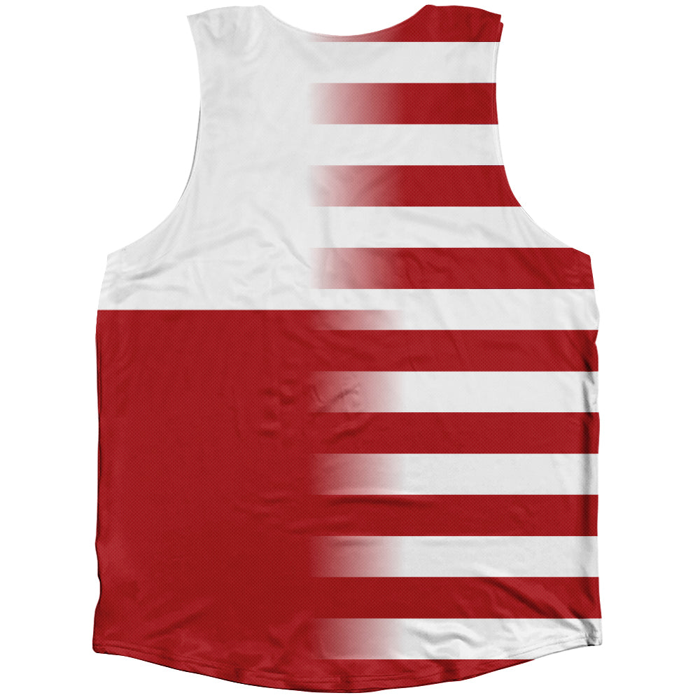American Flag And Chile Flag Combination Athletic Tank Top