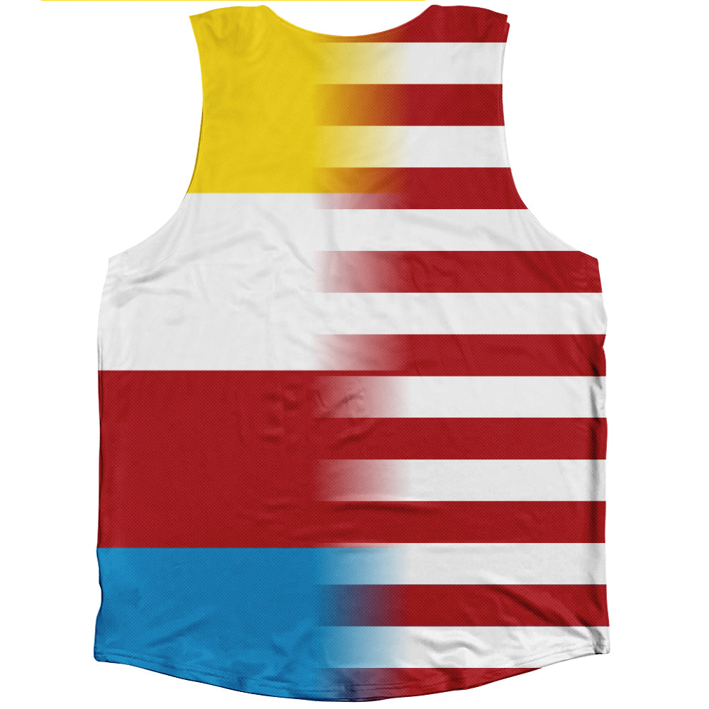 American Flag And Comoros Flag Combination Athletic Tank Top