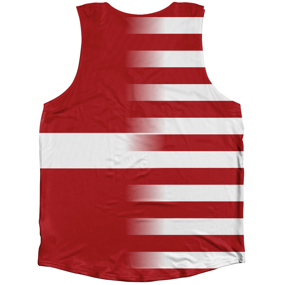 American Flag And Denmark Flag Combination Athletic Tank Top