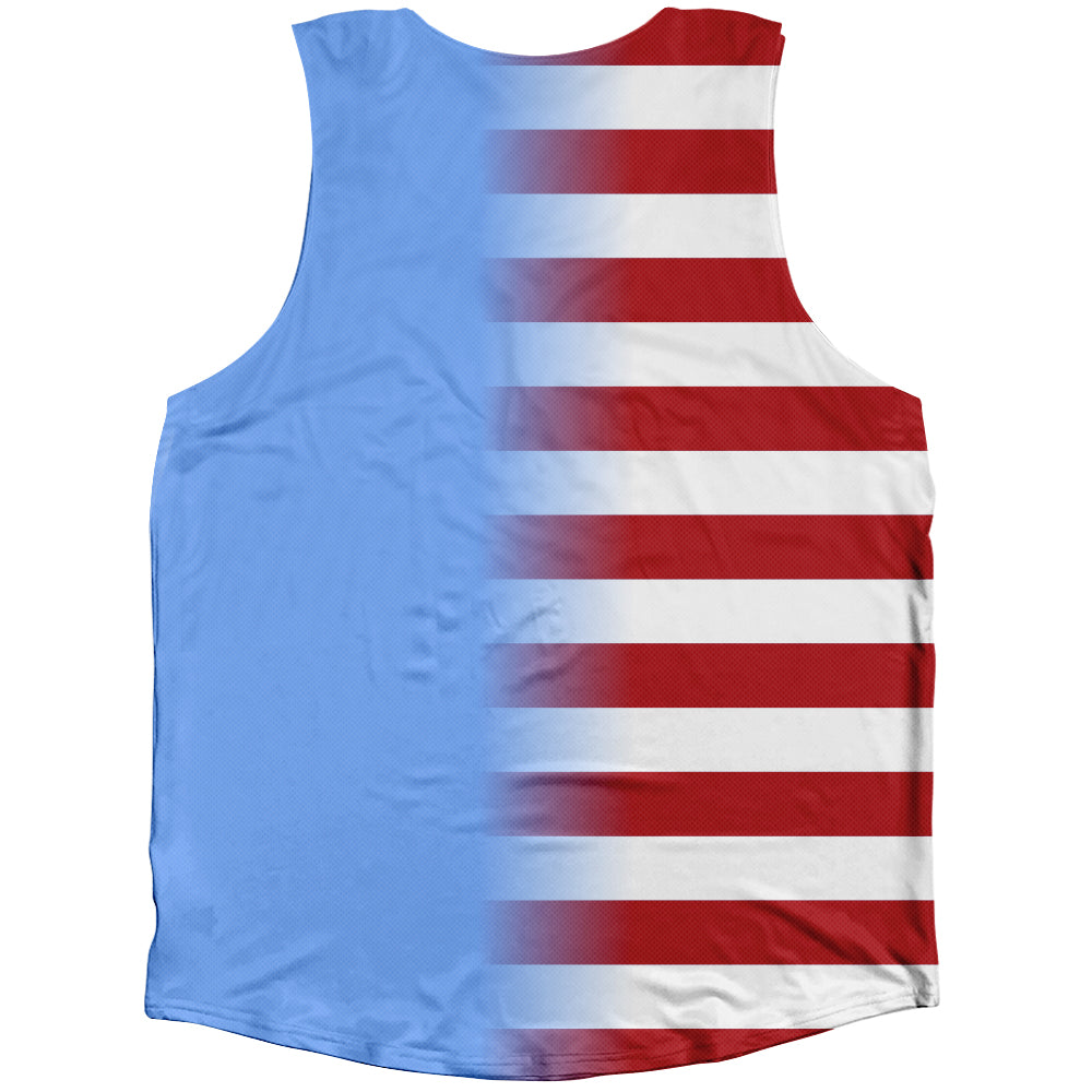 American Flag And Fiji Flag Combination Athletic Tank Top