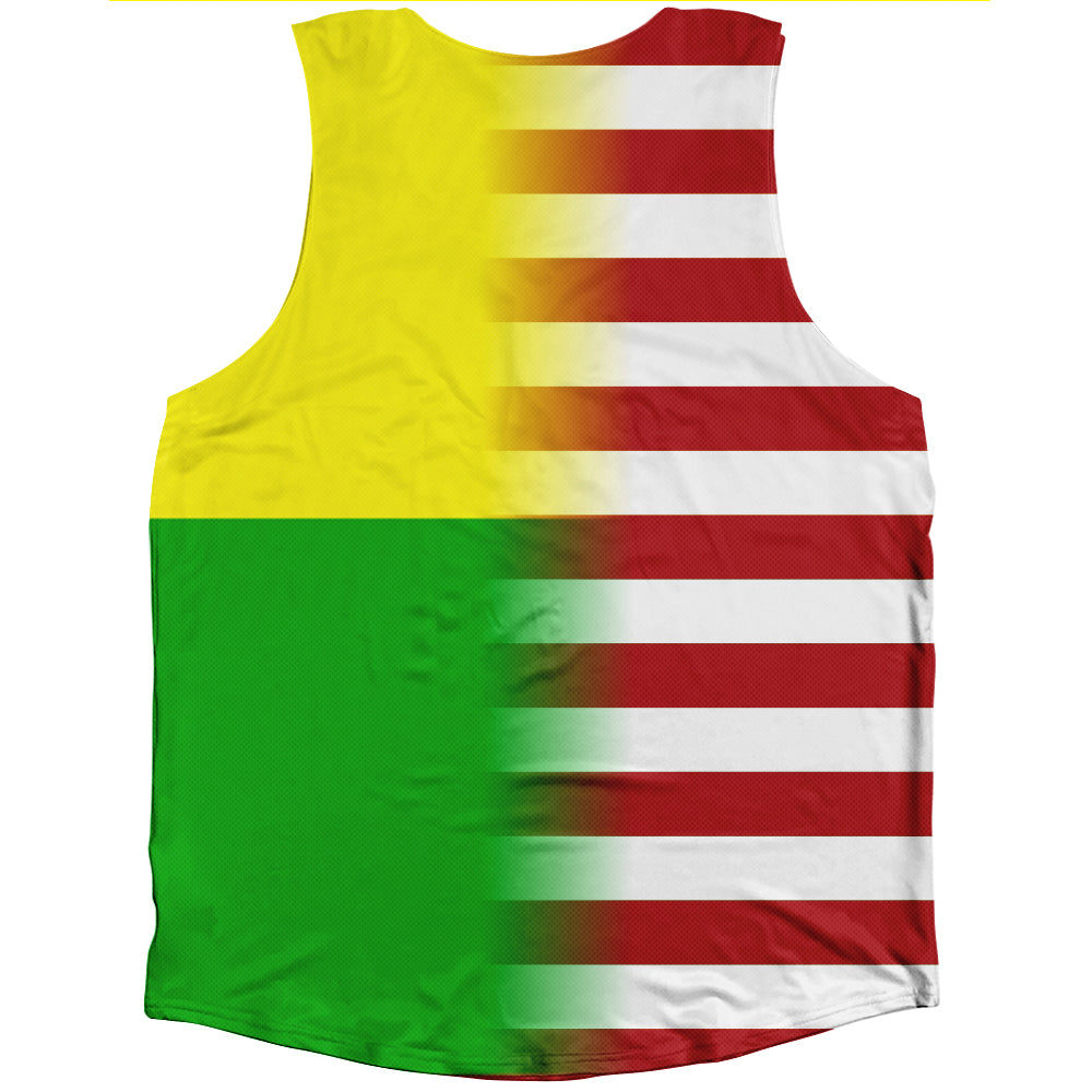 American Flag And Guinea-Bissau Flag Combination Athletic Tank Top