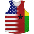 American Flag And Guinea-Bissau Flag Combination Athletic Tank Top