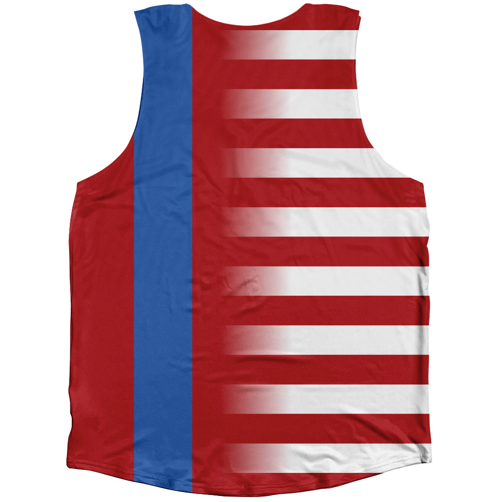 American Flag And Mongolia Flag Combination Athletic Tank Top