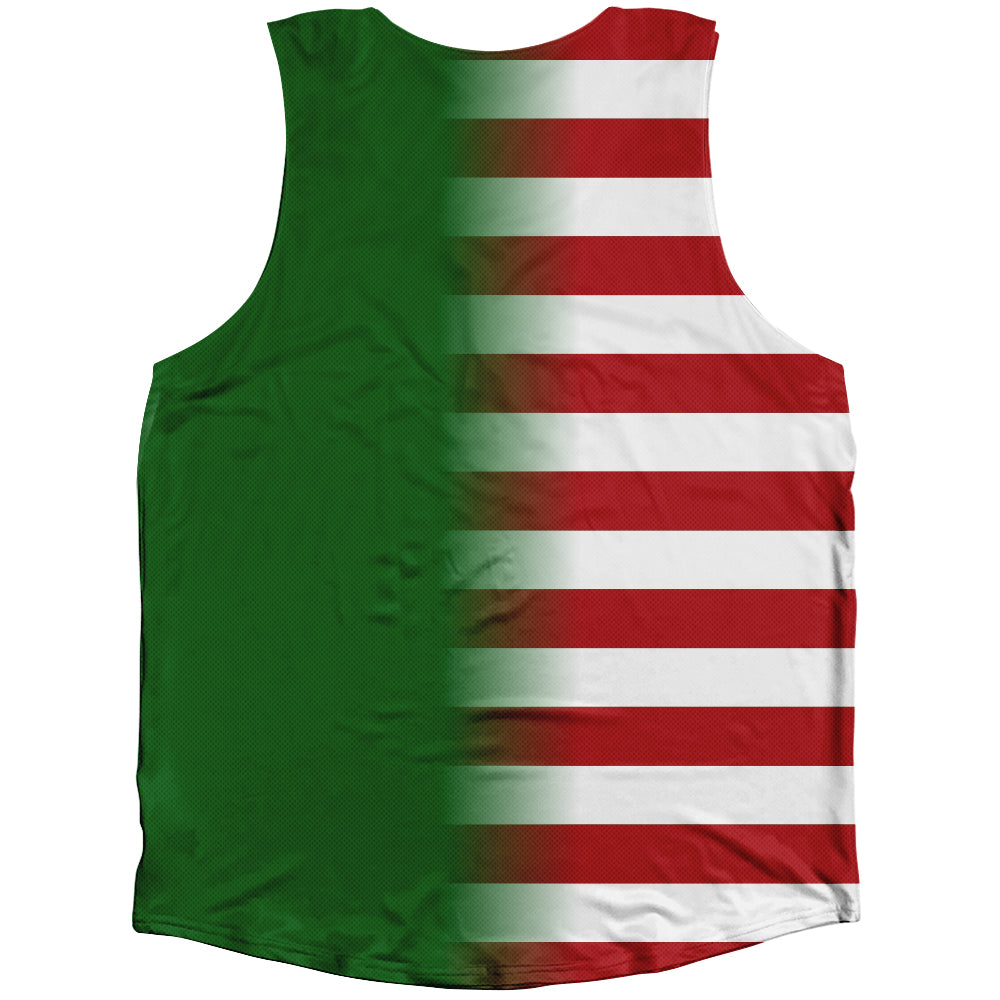 American Flag And Solomon Islands Flag Combination Athletic Tank Top