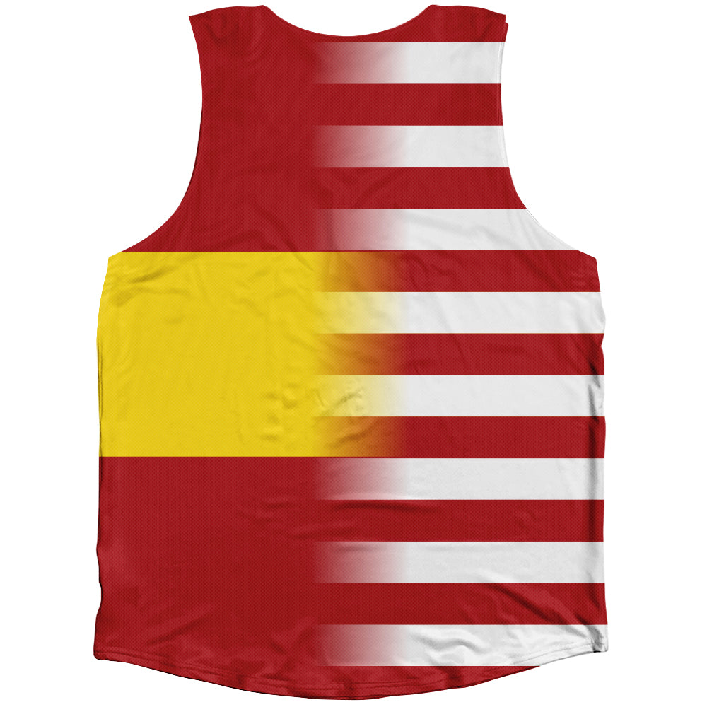 American Flag And Spain Flag Combination Athletic Tank Top