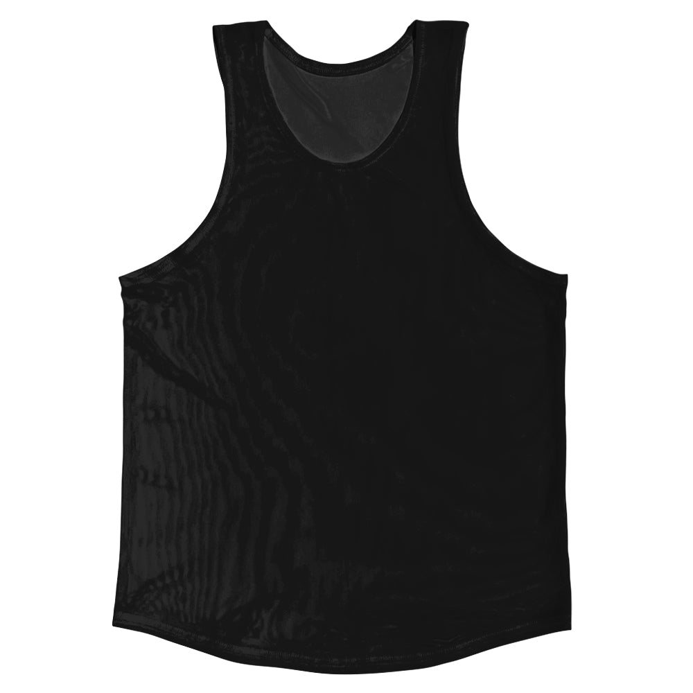 Black Sheer See Through Mesh Athletic Tank Top