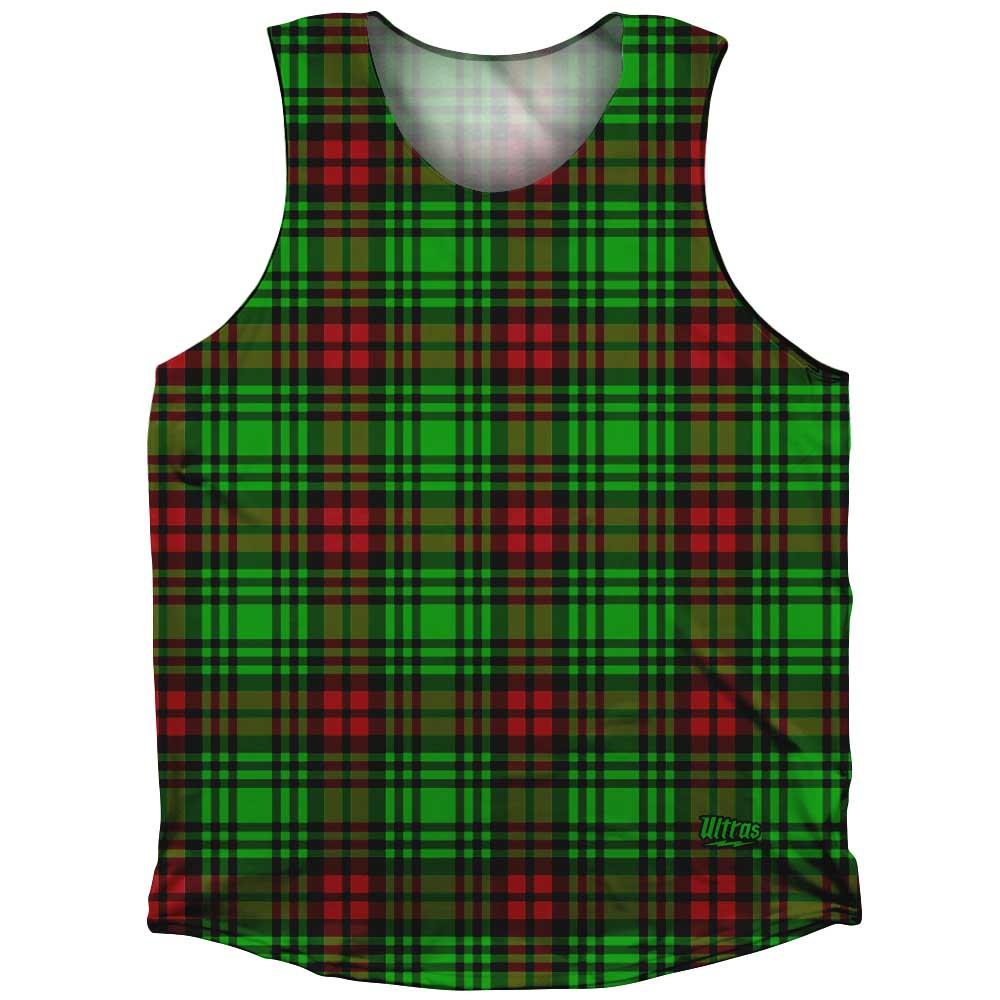 Christmas Holiday Plaid Athletic Tank Top