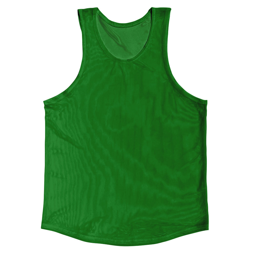 Green Kelly Sheer See Through Mesh Athletic Tank Top