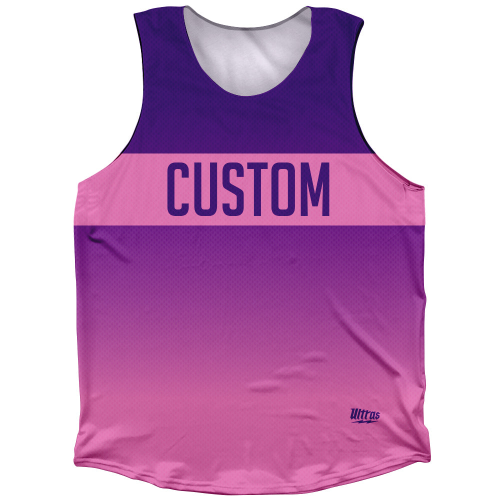 Indigo And Pink Ombre Finish Line Athletic Tank Top