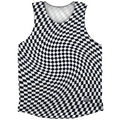 Warped Checkerboard Athletic Tank Top