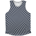 Warped Checkerboard Athletic Tank Top