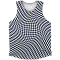 Warped Checkerboard Athletic Tank Top