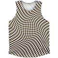 Warped Checkerboard Athletic Tank Top