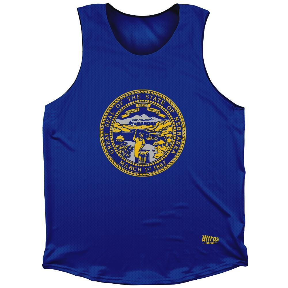 Nebraska State Flag Athletic Tank Top